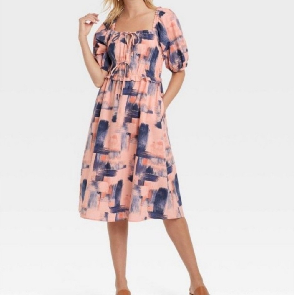 Universal Thread Pink Paint Print Dress